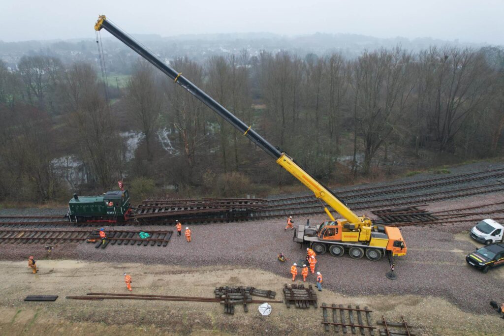 Monday 11th March 2024 brought us the heavy lifter from Coussens to move the 3-way into position.